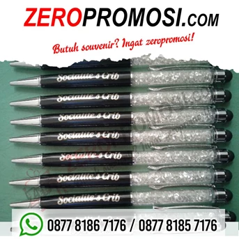souvenir pen besi kristal - diamond pulpen promosi stylus-1