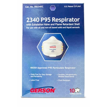 Masker P95 respirator with exhalation valve and flame retardant shell GERSON USA