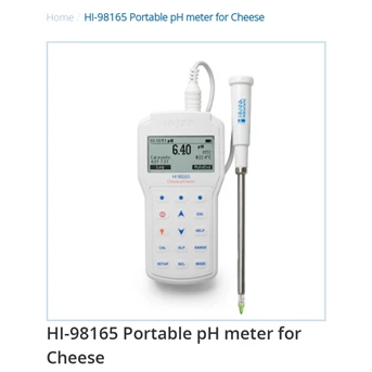 HI 98165 pH meter for cheese