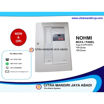 panel alarm fire alarm mcfa 10 zone nohmi control panel