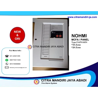 Panel Alarm Fire Alarm MCFA 20 Zone Nohmi Control Panel