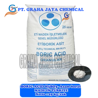 Boric Acid H3BO3, Asam borat - Pupuk nutrisi tanaman hidroponik 25 KG