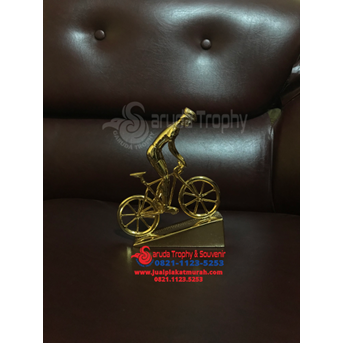 Piala Trophy Miniatur Timah Sepedah