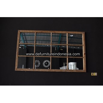 Cermin Minimalis rustic mindi wood Kerajinan Kayu