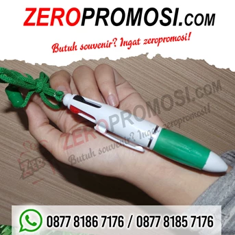 Souvenir pen Klik 4 Warna Tinta Tali - pulpen promosi