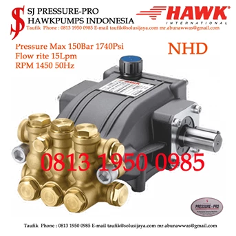 pompa hawk nhd pressure max 150bar 1740psi 15lpm 1450rpm