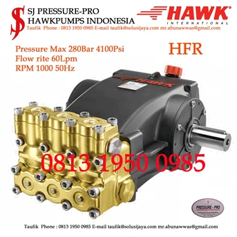 Pompa Hawk HFR Pressure Max 280Bar 4100Psi 60lpm 1000rpm