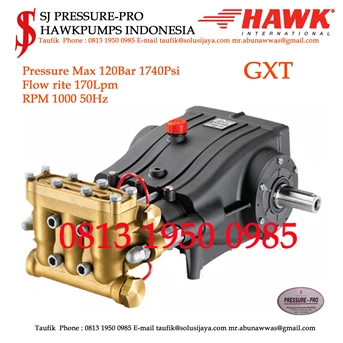 pompa hawk gxt pressure max 170bar 1740psi 170lpm 1000rpm