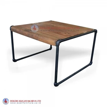 Wood Furniture Industrial Console table with black iron pipe legs