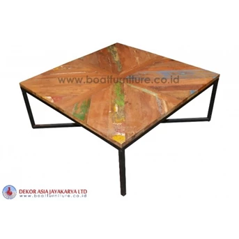 Coffee Table With One Iron Leg