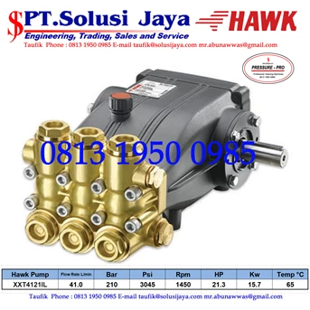 105 - Hawk Pump XXT4121IL Flow rate 41.0Lpm 210Bar 3045Psi 1450Rpm 21.3HP 15.7Kw