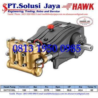 1hawk pump gxt1515sl flow rate 150lpm 150bar 2175psi 1000rpm 59.0hp 43.4kw