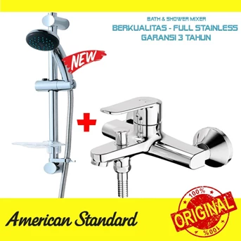 american standard bath shower mixer w/slide bar soap 3 jet level water