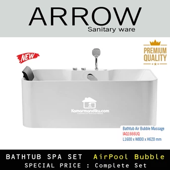 arrow bathtub spa air bubble pool massage set whirpool jazucci aq1666u-3