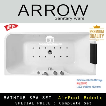 arrow bathtub spa air bubble pool massage set whirpool jazucci aq1666u-4