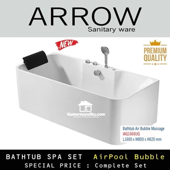arrow bathtub spa air bubble pool massage set whirpool jazucci aq1666u-1