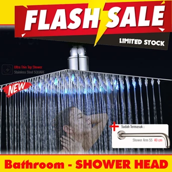 head shower tanam super tipis 20 cm + arm 40 cm toto american standard-1