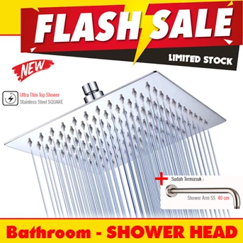 head shower tanam super tipis 20 cm + arm 40 cm toto american standard-2
