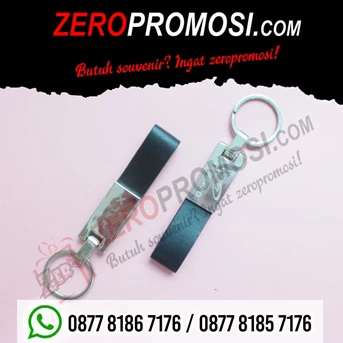souvenir gantungan kunci kulit metal custom gk-a06-2