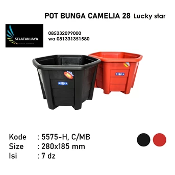 pot kembang plastik camelia 28 kode 5575 h merk lucky star