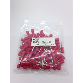 Skun Insulated Pin Terminal / Skun Tusuk PTV - 1.25-12 For cable 0.25-1.5mm 1 pack