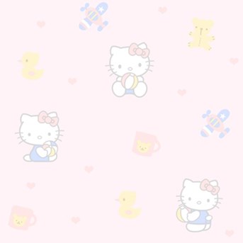 Wallpaper Roll Dinding Motif Kartun Hello Kitty/Kartun Anak/Children