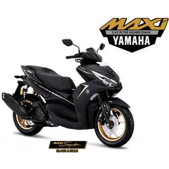 Motor Matic Yamaha Aerox 155 Connected (MAXI Signature Black & Gold)