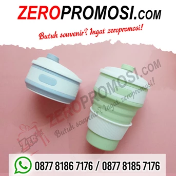 souvenir tumbler promosi lipat collapsible coffe cup cetak logo murah-3