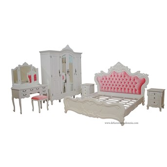 Kamar Set Klasik Shabby Kerajinan kayu