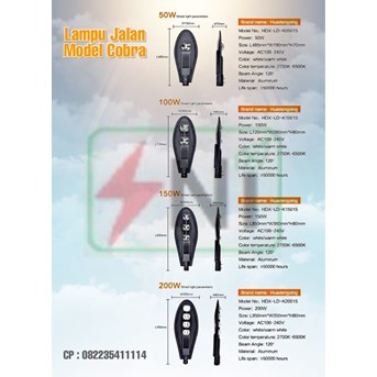 Lampu Jalan Model Cobra