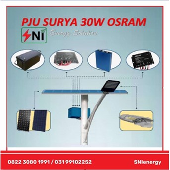 Paket Lampu Pju Surya Osram 30Watt