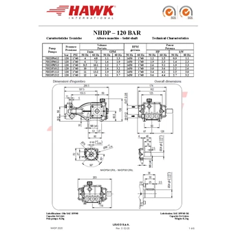 pompa piston nhdp 120 series brand hawk made in italy-1