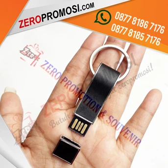 souvenir usb flashdisk promosi kulit keychain fdlt22-3