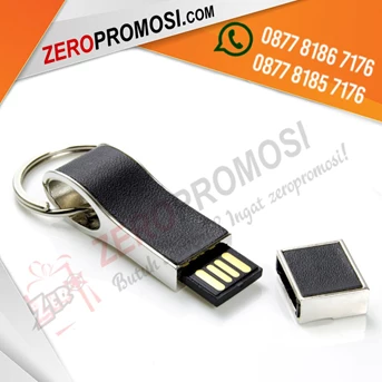 souvenir usb flashdisk promosi kulit keychain fdlt22-1