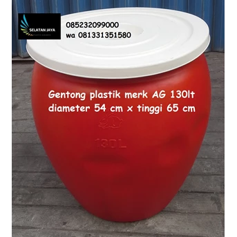 gentong drum plastik 130 liter merk ag