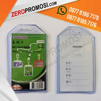 souvenir casing name tag karet id card kapasitas 2 kartu-4