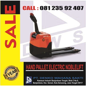 hand pallet electric merk noblelift (pallet mover)