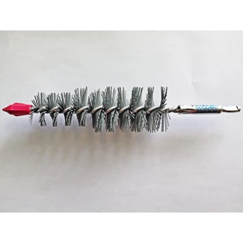 esgb-q-100 tube cleaning brush, dual diameter spin-grit.