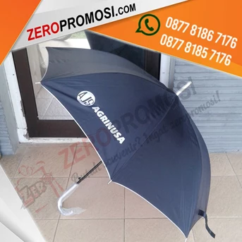 Produksi Payung Promosi Standart Gagang Kayu Sablon 4 Sisi