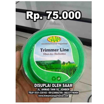 trimmer line / senar pemotong rumput ( 15 meter ) - alat pertanian-1