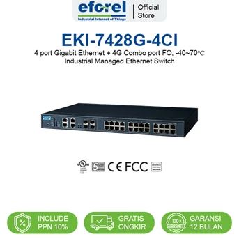 Managed Ethernet Switch 24 Gigabit 4G Combo FO Advantech EKI-7428G-4CI