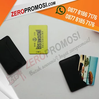 packaging flashdisk kartu leather pouch eksklusif bisa cetak logo