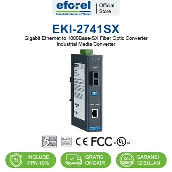 Industrial Converter LAN to Fiber Optic Multimode Advantech EKI-2741SX