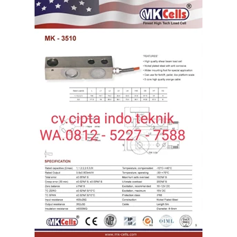 LOAD CELL TYPE MK - 3510 MERK MK CELLS - CV. CIPTA INDO TEKNIK