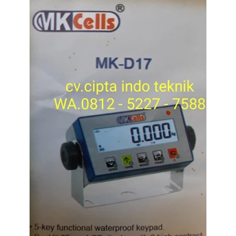 INDIKATOR TIMBANGAN MERK MK CELLS TYPE MK - D17 - BERGARANSI