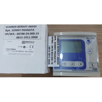 BROYCE CONTROL P9680 P 9680 OVER CURRENT AND EARTH FAULT