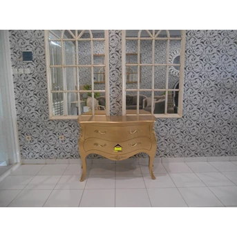 meja cabinet bombai warna gold mewah kerajinan kayu-2