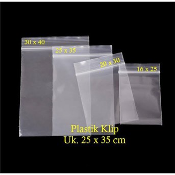 PLASTIK KLIP POLOS - 25 X 35 CM