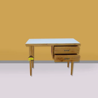 meja belajar minimalis oombinasi warna kerajinan kayu