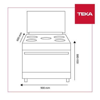 teka freestanding cooker fs96f 5g maxi oven free fic31t30 kompor gas t-1